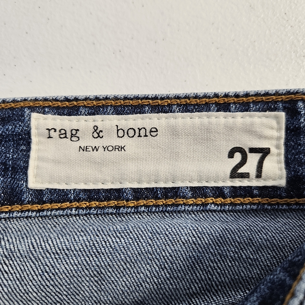 Rag & Bone Dre Low Rise Slim Boyfriend Cropped Jeans Julienne Wash 27 - Picture 6 of 13